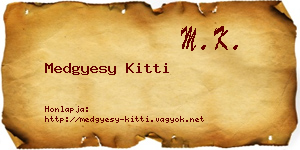 Medgyesy Kitti névjegykártya
